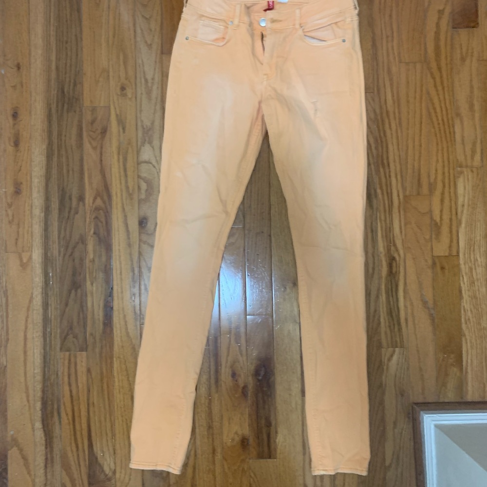 Peach color jeans